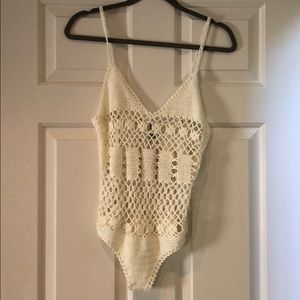 LF crochet off white bodysuit